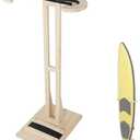 HIKULA Surfboard Stand Racks, Indoor Display Stand Shortboard and Longboard Organizer Floor-Standing Design, Storage & Display for Surfboard and Skimboard