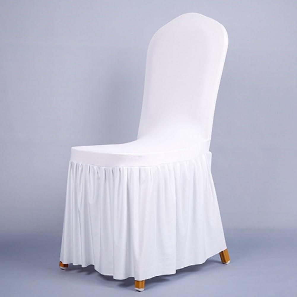 Spandex Oxford Skirt Chair Cover Set Suitable For Banquets, Comfortable Fit For 85 105 Cm Chairs(white 1pcs)