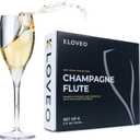KLOVEO Plastic Champagne Flutes - Set of 6 - Made in Italy - Insanely Durable and Versatile Plastic Champagne Glasses - Reusable, Dishwasher Safe, Mimosa Glasses, White Wine - 5 oz, Clear