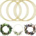 12 Inch Metal Hoops for Crafts, 10 PCS Gold Floral Macrame Hoop Dream Catcher Rings Hoops for Wedding Wreath Decor Wall Hanging DIY Crafts Supplies
