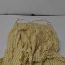 Wenrine Womens Summer Plaid Mini Dress Casual Spaghetti Strap Sleeveless A Line Beach Sundress with Pockets (Yellow)