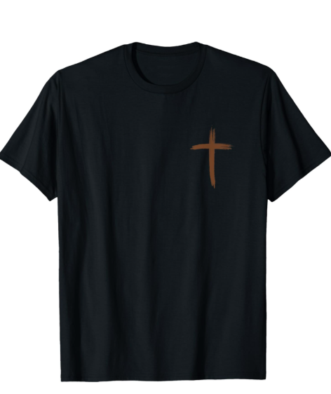 Christian Jesus Distressed Cross Faith T-Shirt. Size 150