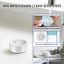 100dB Loud Wireless Water Leak Detector, WiFi Water Leak Sensor for Kitchen Bathroom Basement, Floor & Pipe Drip Alert
