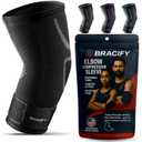 Elbow Brace for Tendonitis and Tennis Elbow for Women & Men, Arm Compression Sleeve for Arthritis, Workouts, Weightlifting, Reduce Joint Pain During Fitness Activity (Black, Large)