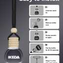 Car Air Fresheners | 10ml Air Freshener | Strong Perfume Hanging Diffuser with Odour Eliminaor Technology | Car Accessories for Men | Car Scents Air Fresheners by Ikeda (Oval, Dark Night) (0.34 Fl Oz (Pack of 1))