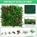 Grooy Boxwood Roll Panels, Grass Wall 20"x20"(6PCS), Grass Backdrop, Privacy Screen, Sun Protected Green Wall Decor for Outdoor, Indoor, Garden, Backyard and Dcor