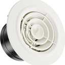 4 Inch Round Air Vent, HG Power Adjustable ABS Vent Cover, White Louver Grille Vent Fit for Bathroom, Office, Kitchen, Ventilation Use - Opening Size 3.74"