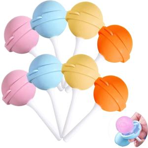Silicone Lollipop Ice Cream Maker MoldsIce Pop Molds Popsicle Maker Colorful Diy Popsicle Maker For Summer Parties, Creative Sphere Popsicle Mold For Home (8pcs)