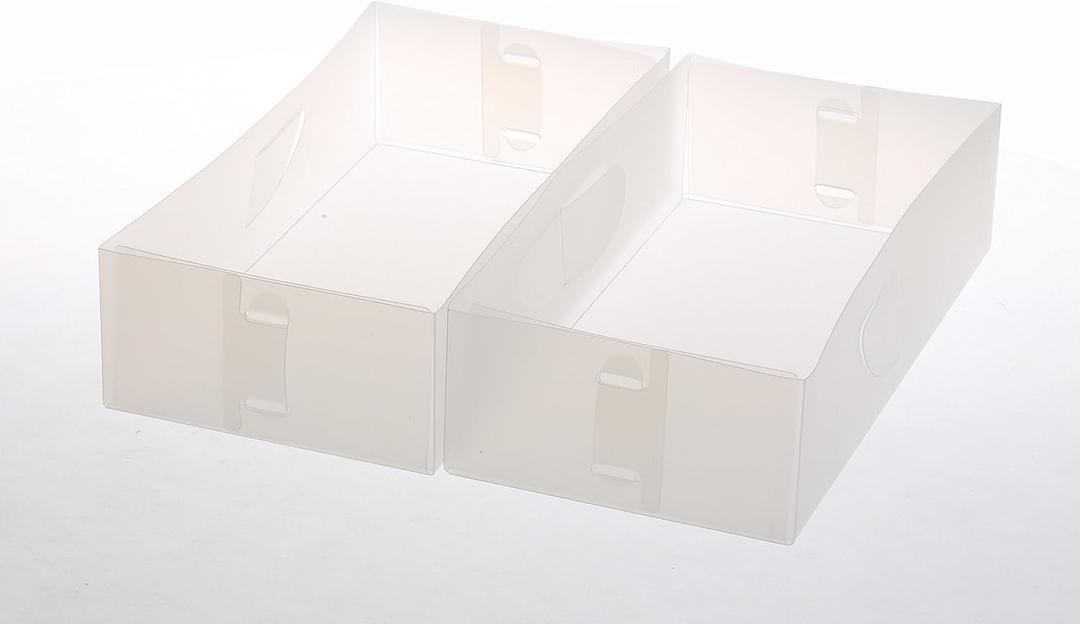 YBM HOME Closet Drawer Organizer for Underwear, Socks, Bras, Ties, Scarves, Foldable Dresser Storage Boxes (Medium Drawer Organizers, Set of 2)