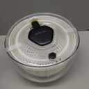 Smile mom Salad Spinner Small Lettuce Spinner Kitchen Gadgets Vegetable Washer, High Efficiency for Home Kitchen Washing & Drying Leafy Vegetables, One-Handed Handle Easy Press 3.8 Qt White