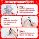 AerWo Christmas Tree Topper Lighted Snowflake Tree Topper with Magic Rotating Snowflake Projector, 3D Glitter Projector Xmas Tree Topper for Christmas Tree Decorations