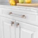 Asidrama 10 Pack 5 Inch(128mm) Brushed Satin Nickel and Champagne Bronze Kitchen Cabinet Handles, Cabinet Pulls Kitchen Cabinet Hardware Cupboard Handles Drawer Pulls