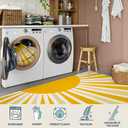 Lahome 8 x 10 Area Rugs for Living Room - Soft Cute Rugs for Bedroom 8x10 Non-Slip Low-Pile Large Nursery Rug, Boho Rainbow Sun Print Indoor Floor Carpet Rugs for Office Classroom (8'x10', Yellow)