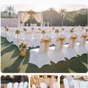 VEVOR 100 Pcs White Chair Covers Polyester Spandex Chair Cover Stretch Slipcovers for Wedding Party Dining Banquet Flat-Front Chair Covers