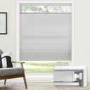 LazBlinds No Tools No Drill Cordless Cellular Shades, Top Down Bottom Up (TDBU) Honeycomb Shades for Home, Light Filtering Thermal Insulation Blinds for Windows, 32" W x 64" H, Grey
