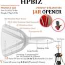 Jar Opener for Weak Hand & Seniors with Arthritis BY HPBIZ With Wine&Bottale Opener (RED)