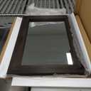 YOSHOOT Rustic Wooden Framed Wall Mirror, Natural Wood Bathroom Vanity Mirror for Farmhouse Decor, Vertical or Horizontal Hanging (40" x 26", Black)