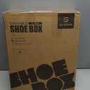 SEE SPRING XLarge Shoe Storage Box Fit Size 11, Clear Plastic Stackable Shoe Organizer for Closet, Space Saving Foldable Shoe Rack Sneaker Container Bin Holder, 12 Pack Clear