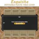 2 x XSEINO 8 Pack 54" x 108" Premium Black Plastic Table Cloth,Disposable Rectangle Tablecloths Waterproof Table Cover for Birthday Wedding Anniversary Graduation Party Decorations Supplies