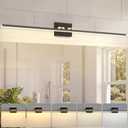 VOLISUN Modern Bathroom Vanity Light 48 inch, Rotatable, 30W Dimmable 5CCT Led Bathroom Light Fixture Over Mirror, Black Gold Bar Vanity Light for Bathroom Mirror Cabinets-ETL Certificated