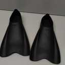 WSTOO Streamlined Training Short Fins - Silicone Swim Flippers for Adults and Youth (Men & Women), Ideal for Swimming, Snorkeling, and Diving (S(Measure Foot Length: 9.25-9.84 in), Black)