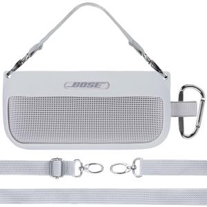 Silicone Cover Compatible with Bose SoundLink Flex Speaker Portable Speaker (Off White Cover)