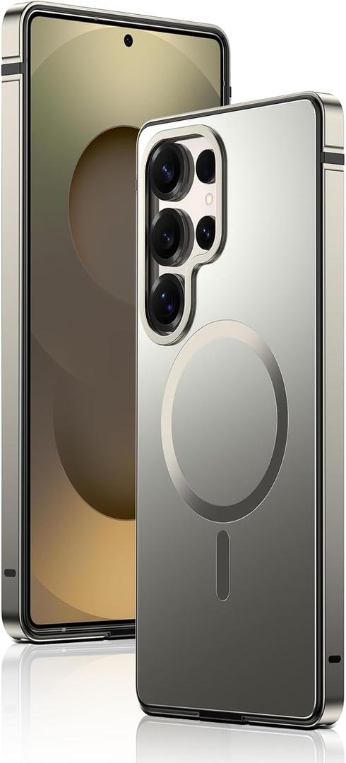 IMCHEN for Samsung Galaxy S25 Ultra Metal Case - Heavy-Duty Protection | Titanium