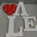 Love Sign with Light Up Heart and LED Letters - Battery Operated Marquee Light for Tabletops, Shelf, Mantel Display, and Romantic Nights - Valentines Day Decorations (Batteries Not Included)