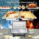 Sifer 11Qt Chafing Dishes for Buffet, Multi-Size Pans 4 Pack, Black
Tool-Free & Foldable Setup, Space-Saving, Large Capacity, Stainless Steel for Weddings, Parties & Catering Events