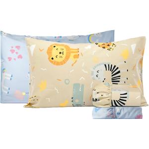 Salt Earth 100% Cotton 210TC Kids Bedsheet, Twin Sheet Set, Toddler Bed, 4-Piece Set  2 Fitted Sheets & 2 Pillowcases, Themed Toddler Bed Sheets, Cute Kids Bedding (Summerland/Unicorn)