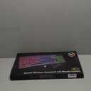 Wireless Keyboard and Mouse Combo, RGB Backlit, Rechargeable & Light Up Letters, Full-Size, Soft Typing, Sleep Mode, 2.4GHz Quiet Keyboard Set for Mac, Windows, Laptop, PC, Trueque (Warm Sand)