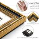 Yaetm 16x20 Gold Picture Frame, Ornate Vintage Frame for Art, Black & Gold