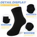 WEVIAS Kids Crew Socks Boys Cotton Black White Grey Athletic School Uniform Dress Socks 4 Pairs (4 Pairs Black, 9-12 Years)