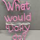 What Would Dolly Do Neon Sign, Cowboy Themed Party Motivational Quote Neon Light Sign, 9.8"x15.7", USB Powered for Country Music Lover Home Decor Christmas Birthday Gift
