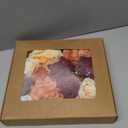 LITOYNAN Artificial Flowers Orange Burgundy Combo Box Set for DIY Wedding Bouquet Arrangement, Fall Silk Faux Flower for Bridal Table Centerpieces Party Cake Baby Shower (Orange & Burgundy)