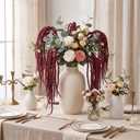 Suncalla 20 Pcs Burgundy 4 Pcs 35" Amaranthus Artificial Flowers