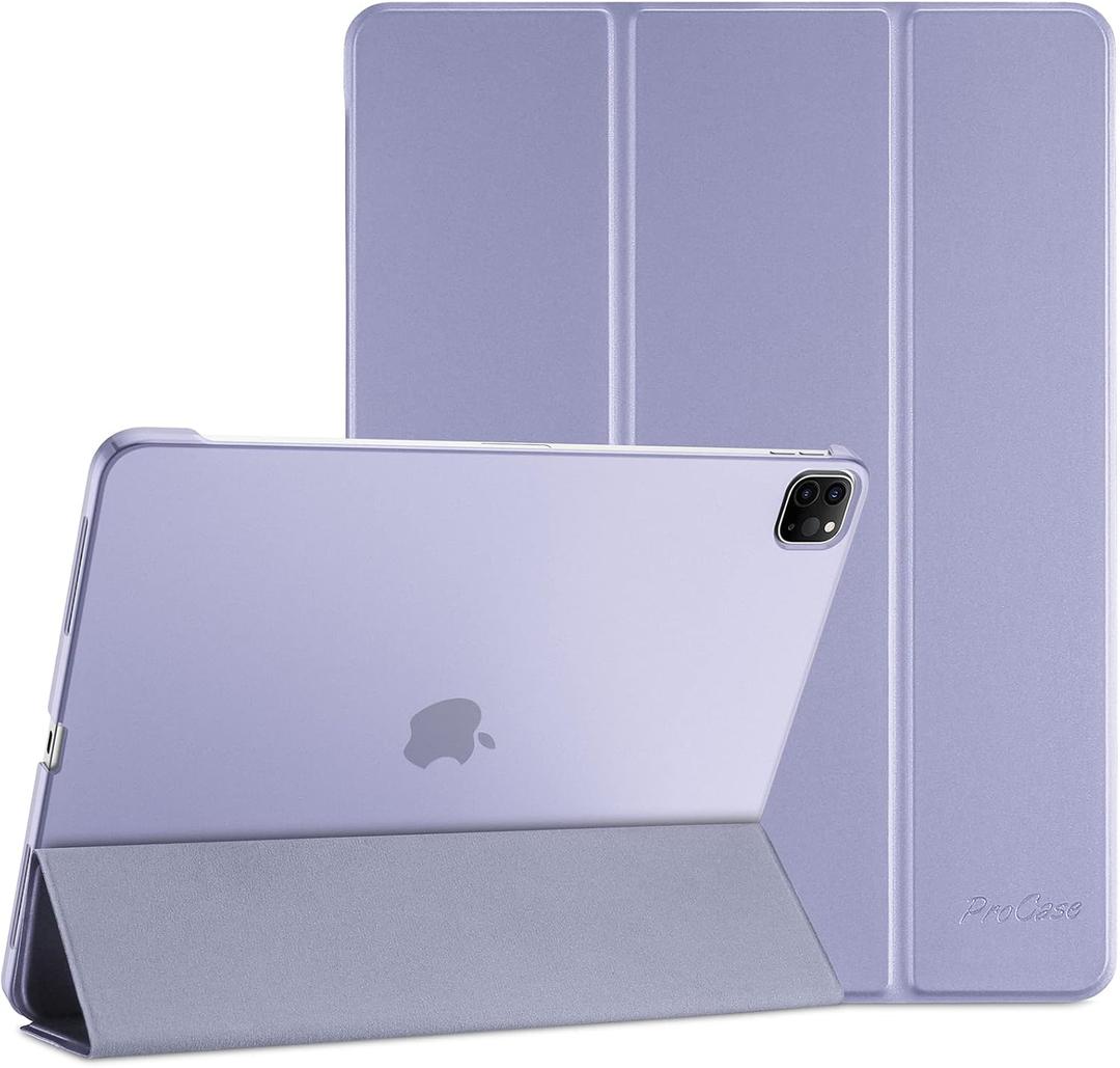 ProCase Cover for iPad Pro 11 Inch Case 2022/2021/2020/2018, Slim Stand Hard Back Shell Smart Cover for iPad Pro 11 Inch 4th Gen 2022 / 3rd Gen 2021/ 2nd Gen 2020 / 1st Gen 2018-Lightpurple
