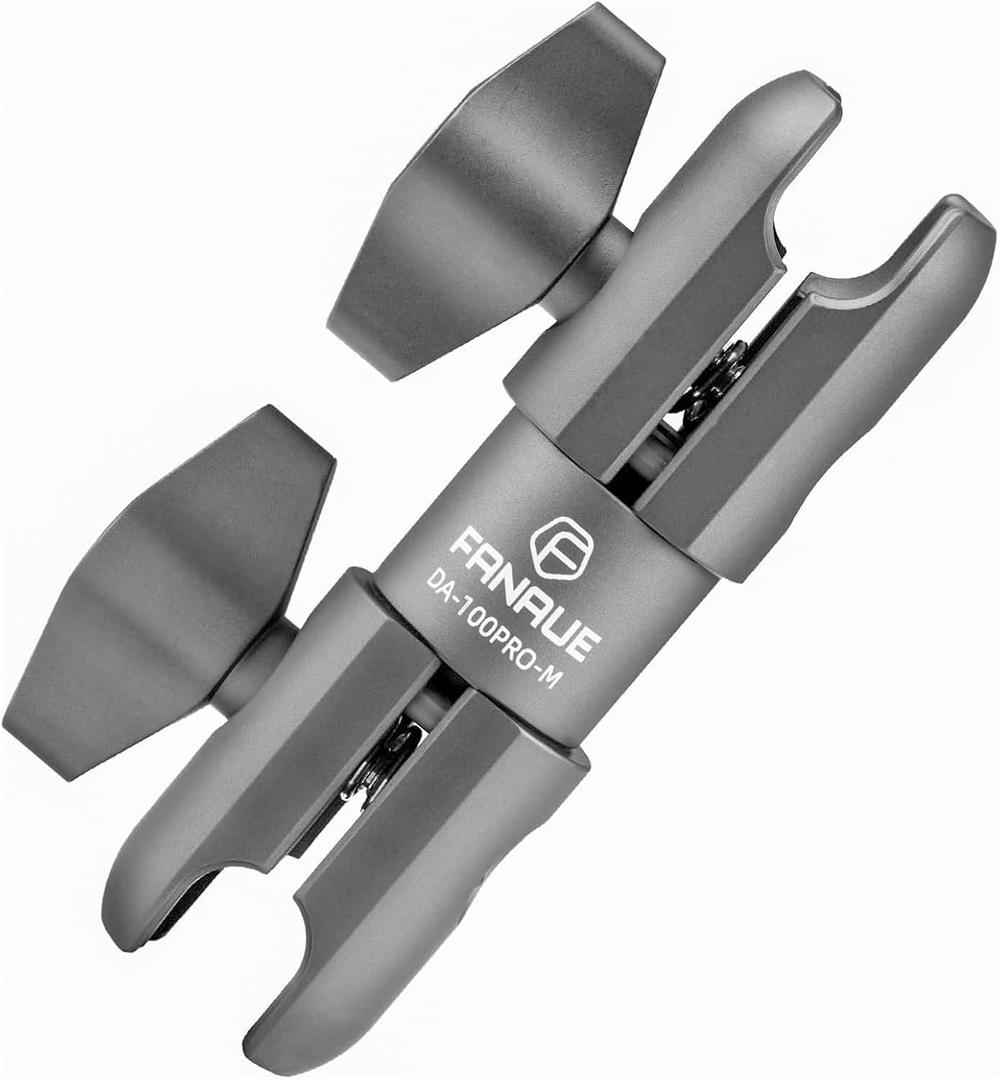 FANAUE Composite Double Socket Swivel Arm, 3.7" Aluminum Mounting Arm Dual 20mm Socket Ends - Fits 20mm Attachment Ball (DA-100PRO-M)