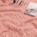 Comfy Cubs Muslin Throw Blanket - 50 x 60 Quilted Design - Lightweight, Breathable 6-Layer Gauze Fabric - Soft Cotton Blanket for Home or Travel - Packaged in Elegant Gift Box - Bold Blush