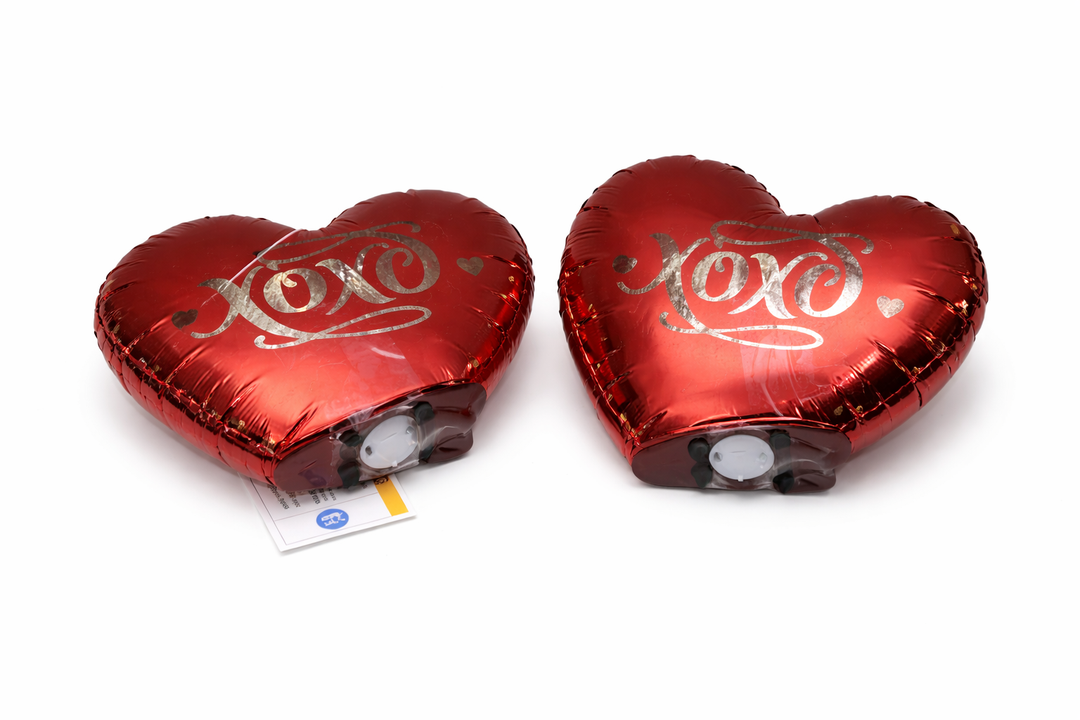 HH LIGHT UP HEART DECOR 7.7 IN RED, 2 pack
