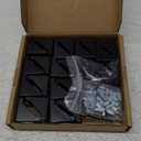 20 Sets 2020 Aluminum Extrusion Corner Brackets - 20 Series 90 Degree Right Angle Connectors with M5 Bolts & Nuts, Compatible with 20/20 80/20 2040 T V Slot Black Aluminum Profiles