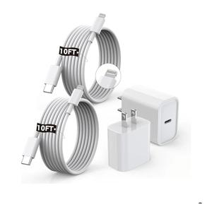 Apple MFi Certified]10FT Fast iPhone Charger,Extra Long Apple Charger Fast Charging 2Pack USB C Charger Block Plug + 10Foot Lightning Cable Cord for iPhone 14/Pro/Pro Max/Plus/13/12/11/XS/XR/X/SE2022