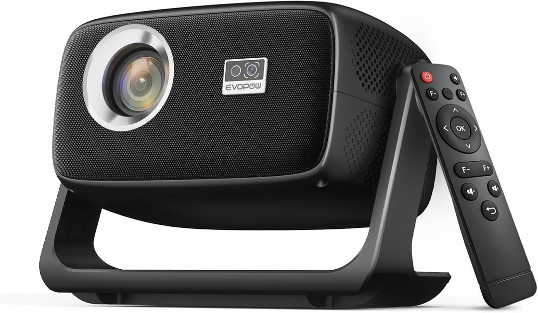 [Built in APP & Auto Focus] Native 1080P 4K Support Projector with Bluetooth 5.4 and Wifi 6 Portable Full HD, 180 Ceiling Rotation, Auto Keystone Real 560 ANSI Movie Projector for Bedroom, Outdoor