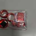 Polodunn for Toyota Tundra 2022-2025 2026 & Sequoia 2023-2025 2026 Accessories, Aluminum Alloy Knob Cover Trim 5-Piece/Set (Red, Fit 14-inch Display Screen) - Push Start, 4WD, Volume & Rear Mirror