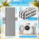 VitalCozy 4 Pack Pure Cotton Pool Chair Covers, Lounge Chair Cushion Covers with Top and Side Pockets Furniture Covers Extra Large Beach Towels for Indoor Outdoor Patio 30 x 85 Inch(Gray) (Grey)