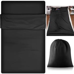 Irenare Self Tan Sleep Sack Reusable Body Self Tanners Lightweight Breathable Tanning Sleeping Sac for Bed Travel Sleeping Bag (Black)