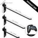 Ferraycle 24 Pack Slatwall Hooks Heavy Duty Garage Wall Hooks Set, 4/6/8 Inch Metal Tool Hangers for Slat Wall Panels, Garage, Shed & Workshop Storage Organization(Black)