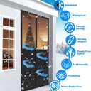 RELIANCER Magnetic Thermal Insulated Door Curtain,Waterproof Oxford Cloth Door Cover w/Clear Window,Fits 34"x78" Doors,Draft Blocker Doorway Blanket,Cotton Fiberfill Doors Curtain for Heat Insulation
