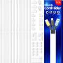 Delamu Cord Hider, 315in Wire Covers for 2-3 Cords on Wall, Premium Cable Hider Cord Covers for Wires on Wall, Cable Management Wire Hiders for TV, Cable Raceway Kit, L15.7X W0.95x H0.55in, White