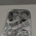 2 Packs Round Muffin Baking Pan, Premium Steel Muffin Pan for Baking, Cupcake Tin Cheesecake Pans, Bakeware Muffin Top Pan (6 Cups,Black)